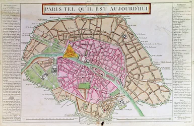 Map of Paris, June 1800